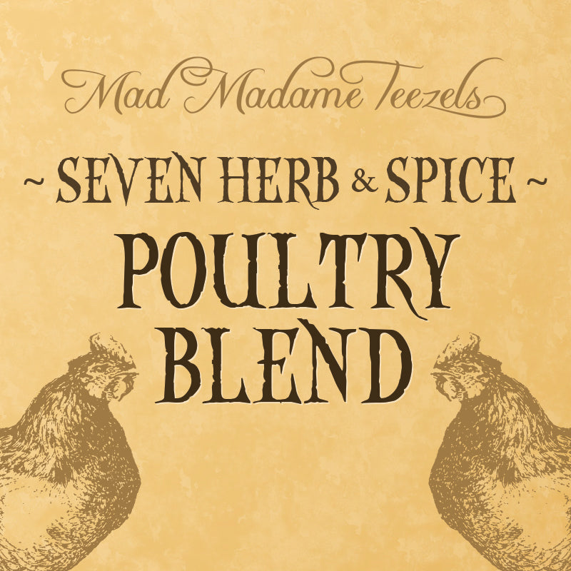 Seven Herb Spice Chicken/Poultry Blend Tin Mad Madame Teezels
